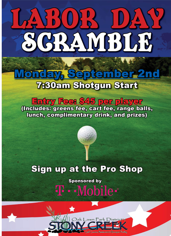 Labor Day Scramble Stony Creek Golf Course